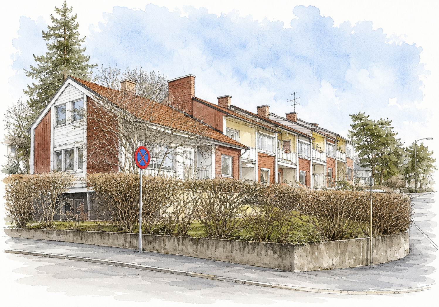 Fasad, K-märkt radhus